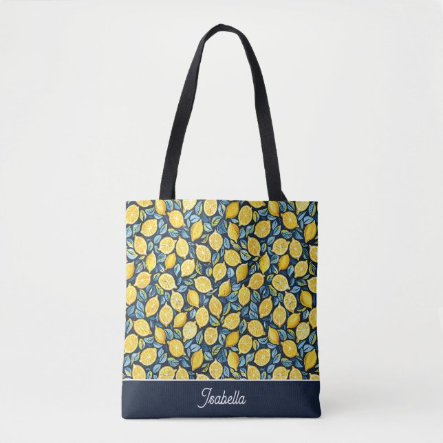 Bolsa Tote Saca de mão personalizada de limão (Frente)