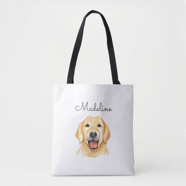 Bolsa Tote Saca de mão personalizada fofa para cachorro (Frente)