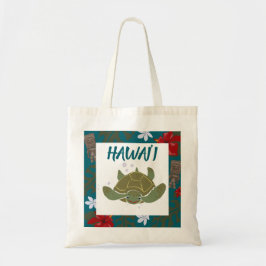 Bolsa Tote Saca de mão tropical de tartaruga marinha de desen