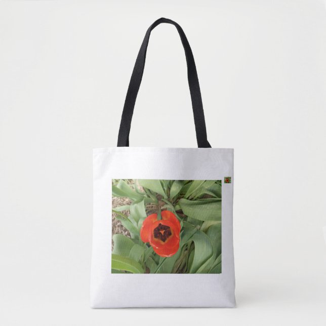 Bolsa Tote Saca de mão Tulipa Vermelha (Frente)