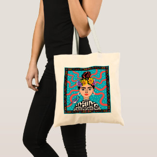 Bolsa Tote Saca de mão vibrante de arte popular inspirada em