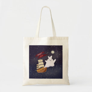 Bolsa Tote Saca de Mãos de Halloween Navio Fantasma Assustado