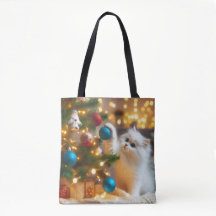Saca de Natal de Gato Fofa