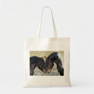 Bolsa Tote Saca de orçamento de cavalo romântico