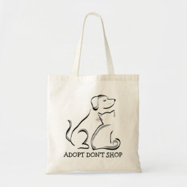 Bolsa Tote Saca de orçamento para cães e gatos Adote Não Comp
