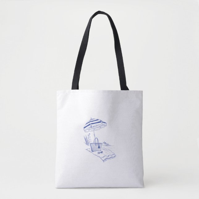Bolsa Tote Saca de Praia Mediterrâneo (Frente)