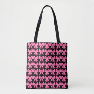 Bolsa Tote Saca de Presente com Laço Rosa Retro