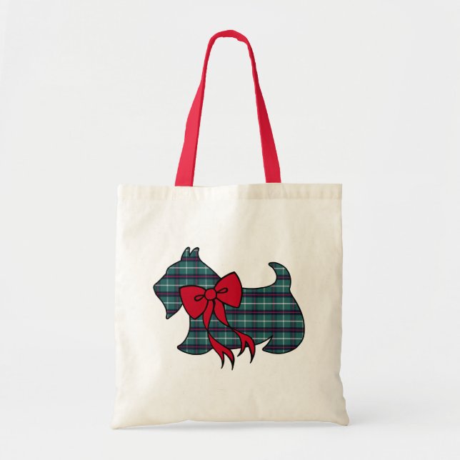 Bolsa Tote Saca de presente do Terrier Escocês (Frente)