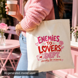 Bolsa Tote Saca de Romance Leitor Inimigos para Amantes