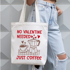 Bolsa Tote Saca de Totem Divertida Sem Namorado, Só Café