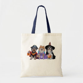 Bolsa Tote Saca de Trick-or-Treat de Cachorro Fofo