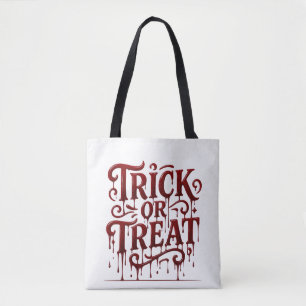Bolsa Tote Saca de Trick or Treat Vermelho Sangue Gotejante