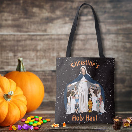 Bolsa Tote Saca de Truques ou Guloseimas Retro Noite Estrelad
