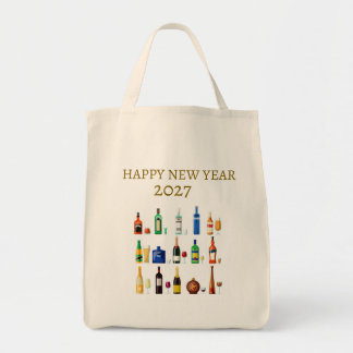 Bolsa Tote Saca de Vinho Ano Novo Feliz
