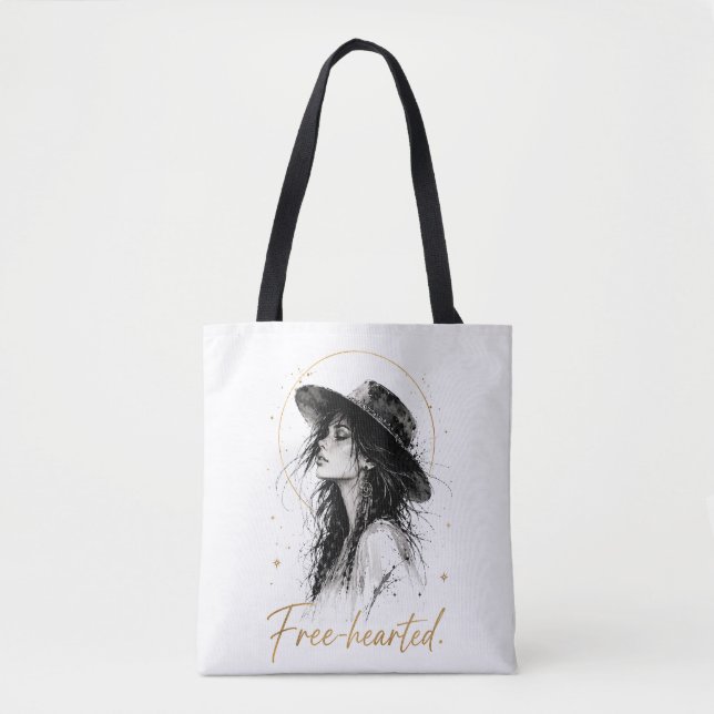 Bolsa Tote Saca do coração. Edição Especial em Algodão Boho (Frente)