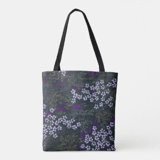 Bolsa Tote Saca Japonês Yozakura | Sakura & Fl da Era Meiji