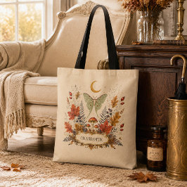 Bolsa Tote Saca Personalizado de Outono com Mariposa Luna e B