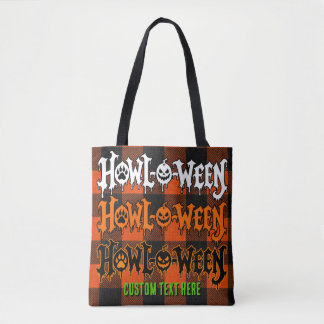 Bolsa Tote Saca Reversível Howl-O-Ween Assustador Personaliza