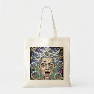 Bolsa Tote Saca Tote Caricatura de Expressão Louca – Arte Úni