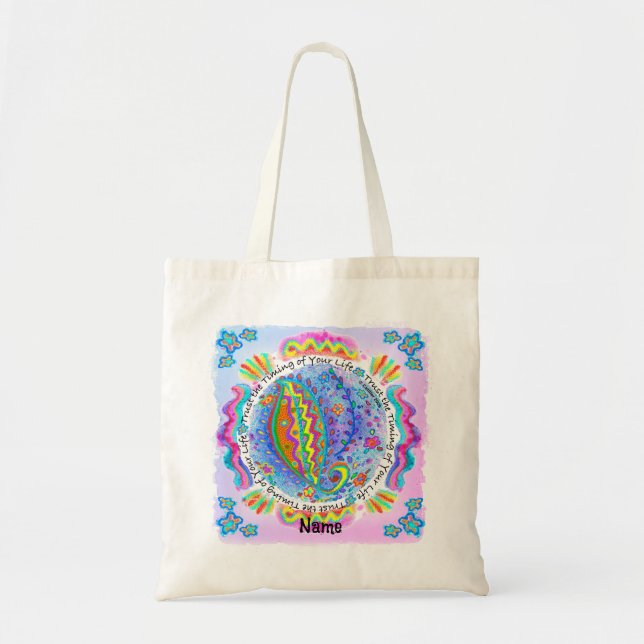 Bolsa Tote Saca Tote Confie no Tempo (Frente)