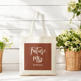 Bolsa Tote Saca Tote Terracota para Noiva Futura Sra Brown