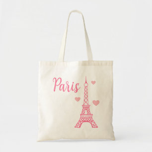 Bolsa Tote Saca Tote Torre Eiffel Rosa Presente