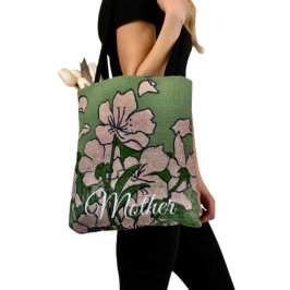 Bolsa Tote Saca Verde Flor de Rosa