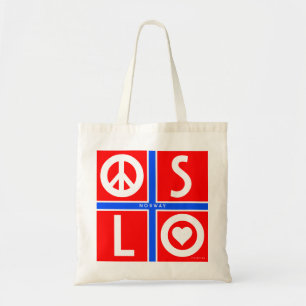 Bolsa Tote Saco 1 da paz do amor de Oslo Noruega