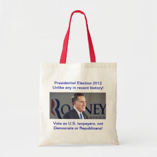 Bolsa Tote Saco 2012 da foto de Romney da eleição