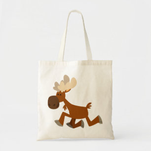 Bolsa Tote Saco alegre dos alces dos desenhos animados