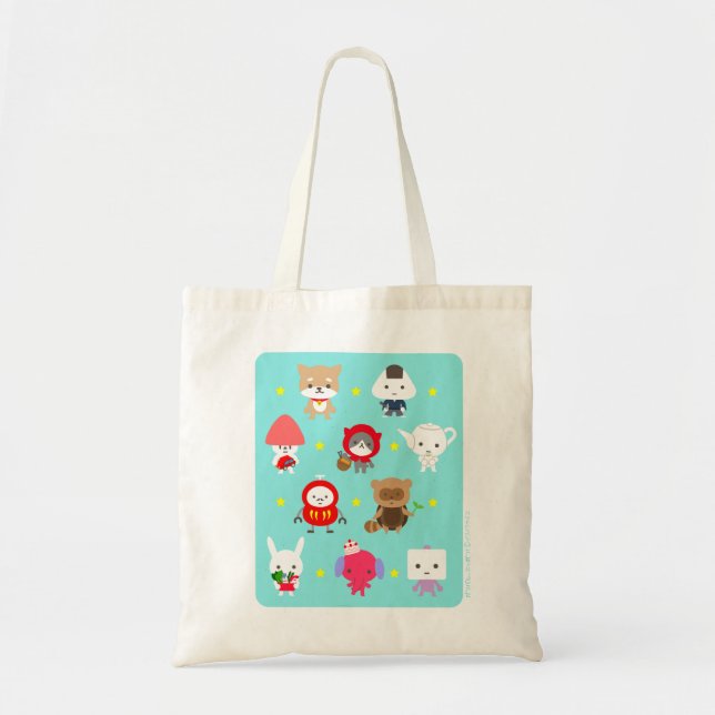 Bolsa Tote Saco - AllCharacters - estrelas (Frente)