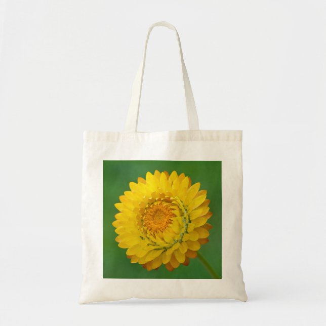 Bolsa Tote Saco amarelo de Strawflower (Frente)