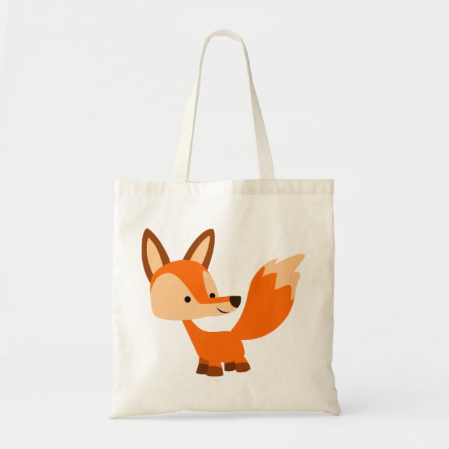 Bolsa Tote Saco amigável bonito do Fox dos desenhos animados (Frente)