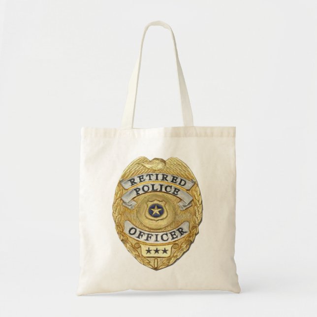 Bolsa Tote Saco aposentado do agente da polícia (Frente)