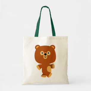 Bolsa Tote Saco assertivo bonito do urso dos desenhos animado