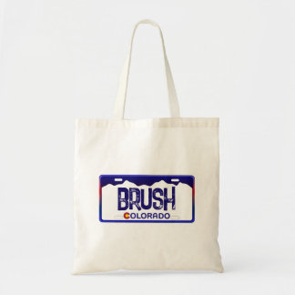 Bolsa Tote Saco azul de matrícula do Brush Colorado