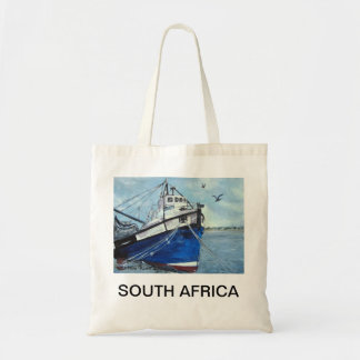 Bolsa Tote Saco azul do barco de pesca