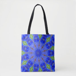 Bolsa Tote Saco azul do caleidoscópio impresso
