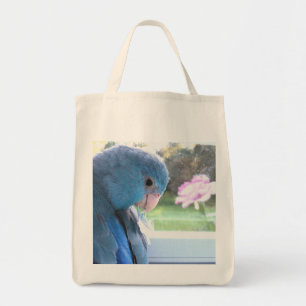 Bolsa Tote Saco azul do carregar do papagaio da sacola de