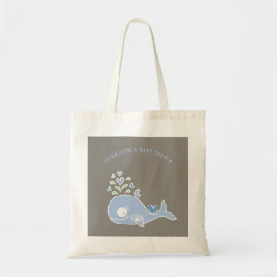 Bolsa Tote Saco azul grávido do presente do chá de fraldas 