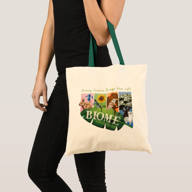 Bolsa Tote Saco básico de estações de bioma (Frente (produto))