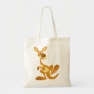 Bolsa Tote Saco batendo bonito do canguru dos desenhos
