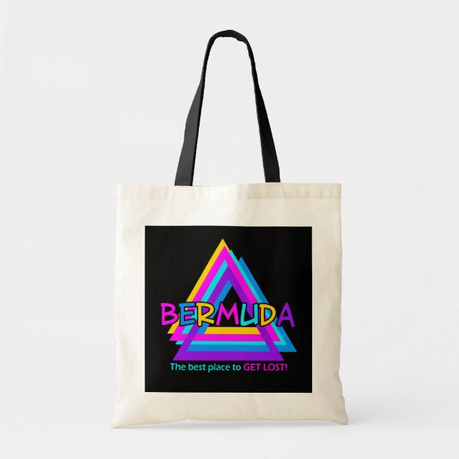 Bolsa Tote Saco BERMUDA TRIANGLE - escolha estilo e cor (Frente)