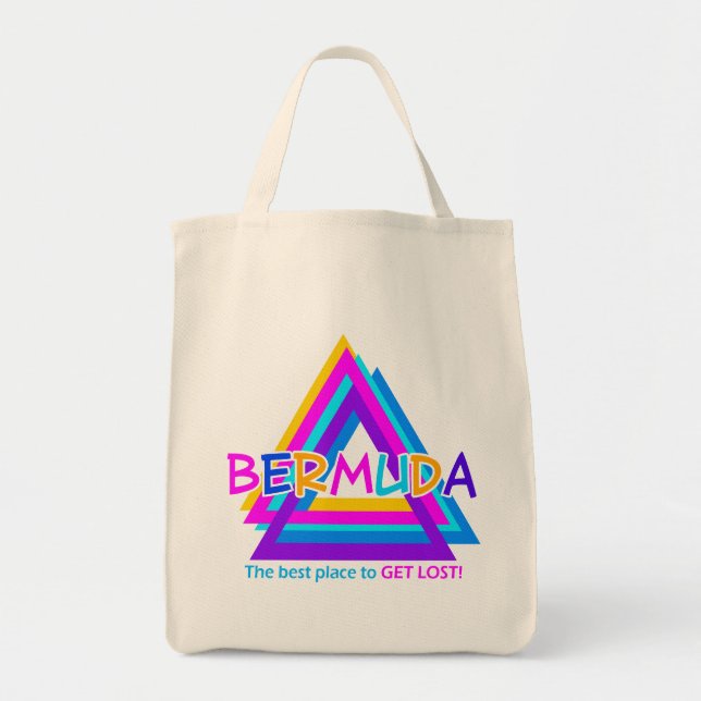 Bolsa Tote Saco BERMUDA TRIANGLE - escolha estilo e cor (Frente)
