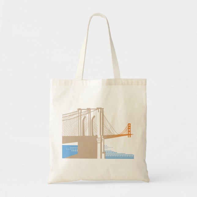 Bolsa Tote Saco Bicoastal da ponte (Frente)