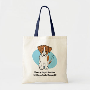 Bolsa Tote Saco bonito de Jack Russell do cão dos desenhos