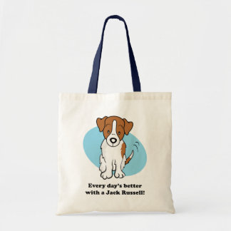 Bolsa Tote Saco bonito de Jack Russell do cão dos desenhos
