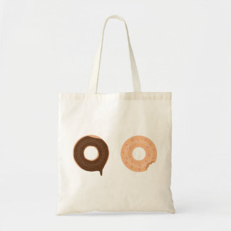 Bolsa Tote Saco bonito e engraçado de duas rosquinha de desig
