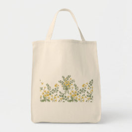 Bolsa Tote Saco botânico de Primula e Eucalipto Meadow Wild