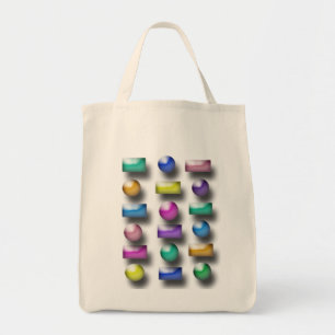 Bolsa Tote Saco - botões 3D